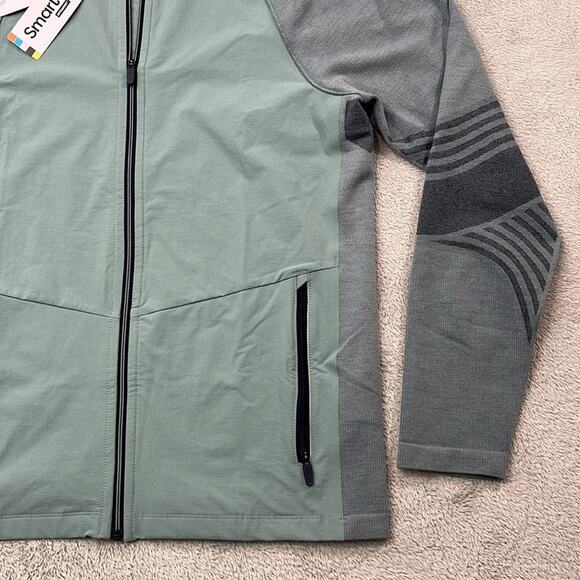 NEW Smartwool S Men's Intraknit Active Full Zip Merino‎ Wool Green Lead Sweater - Picture 3 of 11